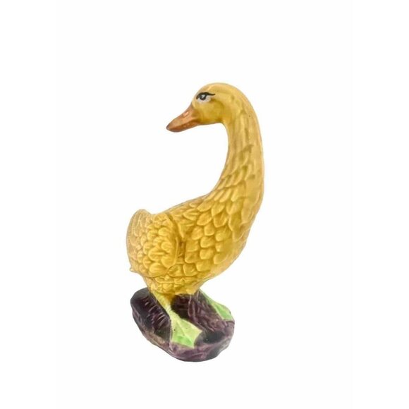 Other - Duck Figurine Porcelain Vintage Chinese Yellow Unique Collectible Decor
